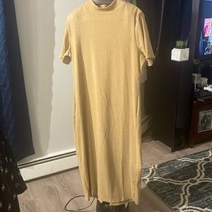 SHEIN mock neck short sleeve maxi dress